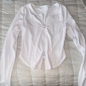 Alo Ribbed Zip-Up Long Sleeve Jacket